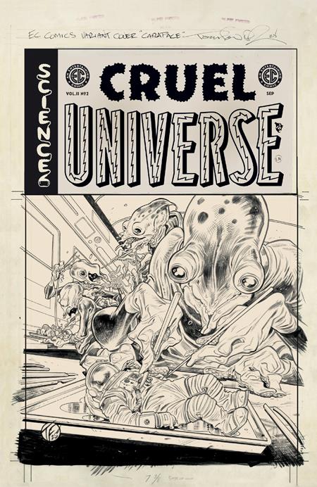 Weekly Pull list - EC CRUEL UNIVERSE 2 #2 (OF 12) CVR D INC 1:20 TOM FOWLER B&W ARTIST EDITION VAR