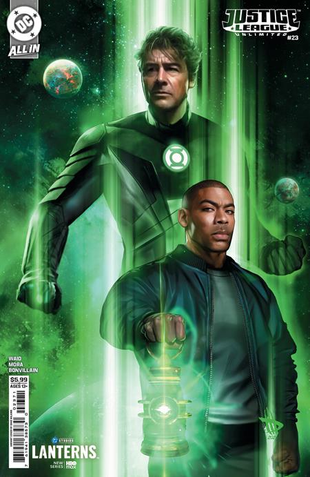 Weekly Pull list - JUSTICE LEAGUE UNLIMITED #23 CVR G DAVE WILKINS LANTERNS CARD STOCK VAR