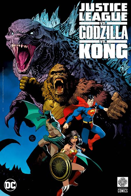 JUSTICE LEAGUE VS GODZILLA VS KONG  LED ACETATE POSTER INSERT (NET)