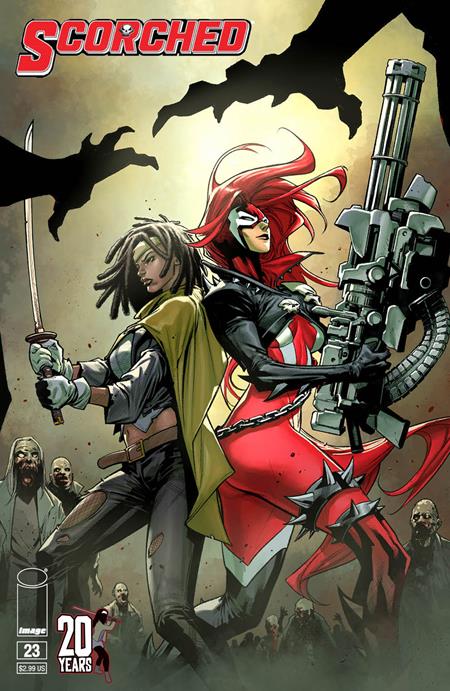 SPAWN SCORCHED #23 CVR C STEPHEN SEGOVIA TWD 20TH ANNV TEAM UP VAR