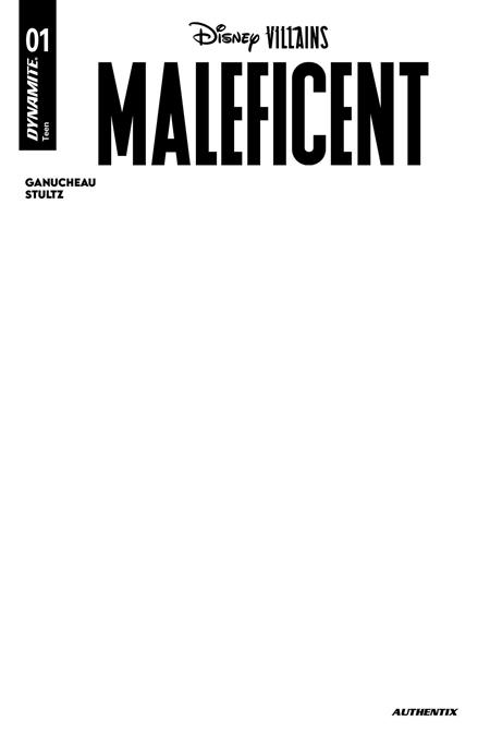 DISNEY VILLAINS MALEFICENT #1 CVR E BLANK AUTHENTIX VAR