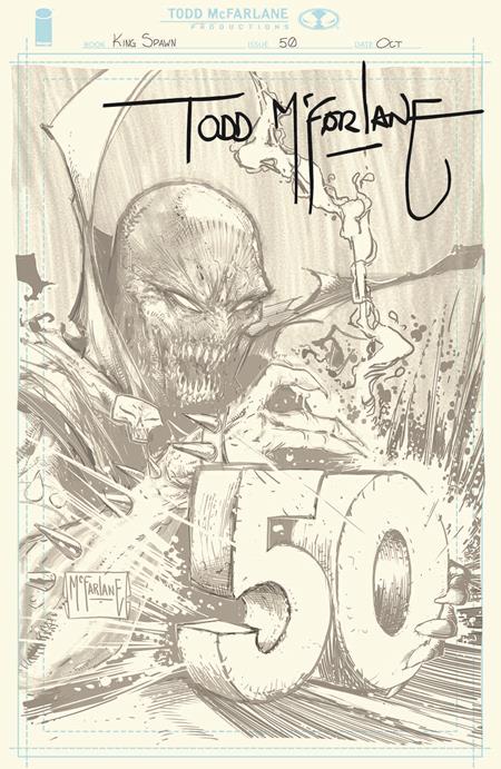 Weekly Pull list - KING SPAWN #50 CVR H INC 1:1000 TODD MCFARLANE VIRGIN SKETCH SIGNED CGC GRADED VAR