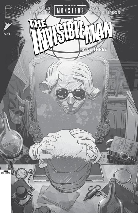 Weekly Pull list - UNIVERSAL MONSTERS THE INVISIBLE MAN #3 (OF 4) CVR D INC 1:25 LEE WEEKS B&W VAR