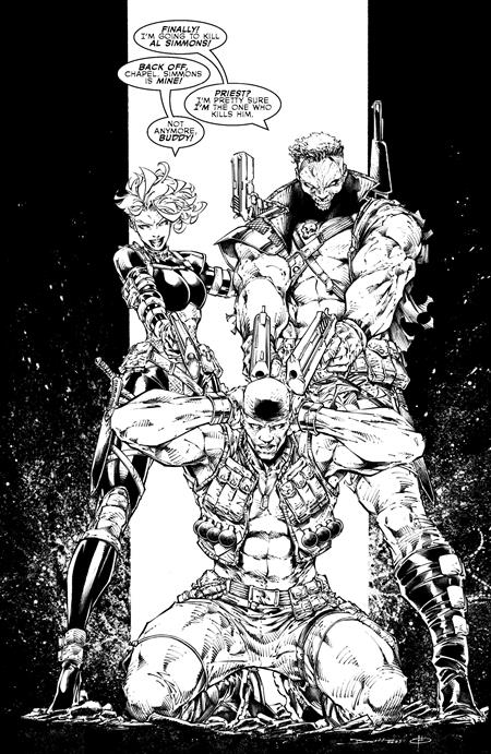 Weekly Pull list - SPAWN #370 CVR D BRETT BOOTH YOUNGBLOOD TEAM UP B&W VIRGIN VAR