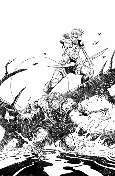 Weekly Pull list - VIKING MOON #2 (OF 5) CVR F PHILLIPPE XAVIER YOUNGBLOOD TEAM UP B&W VIRGIN VAR