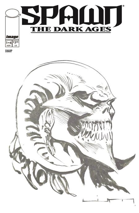 SPAWN THE DARK AGES #1 (OF 6) CVR F INC 1:1000 LIAM SHARP ORIGINAL ART VAR