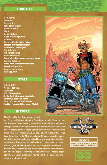 BIKER MICE FROM MARS (2025) #5 CVR C AJ JOTHIKUMAR HANDBOOK VAR