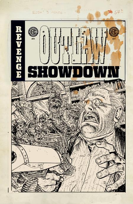 Weekly Pull list - EC OUTLAW SHOWDOWN #1 CVR E INC 1:20 TONY MOORE B&W ARTIST EDITION VAR