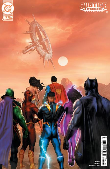 Weekly Pull list - JUSTICE LEAGUE UNLIMITED #1 CVR I INC 1:25 DAVE WILKINS CARD STOCK VAR