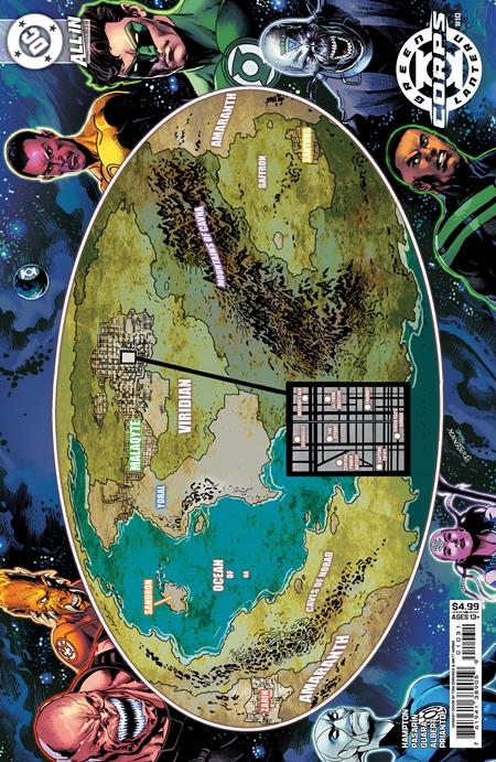 Weekly Pull list - GREEN LANTERN CORPS #10 CVR C TOM DERENICK MAP OF OA CARD STOCK VAR