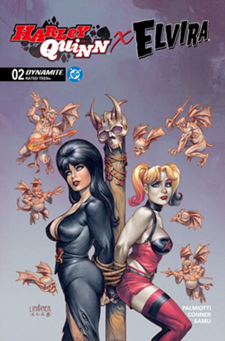  SEP250730 | HARLEY QUINN X ELVIRA @2 CVR C JOSEPH MICHAEL LINSNER VAR PRE ORDER/ÖN SİPARİŞ [SEP25] | DYNAMITE  