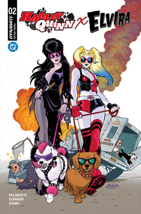  SEP250732 | HARLEY QUINN X ELVIRA @2 CVR E AMANDA CONNER DOGS FOIL VAR PRE ORDER/ÖN SİPARİŞ [SEP25] | DYNAMITE  