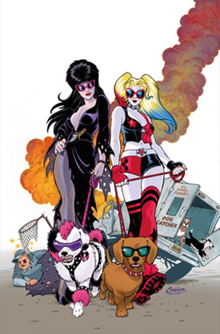  SEP250733 | HARLEY QUINN X ELVIRA @2 CVR F AMANDA CONNER DOGS FOIL VIRGIN VAR PRE ORDER/ÖN SİPARİŞ [SEP25] | DYNAMITE  