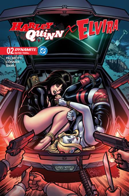  SEP250734 | HARLEY QUINN X ELVIRA @2 CVR G CHAD HARDIN FOIL VAR PRE ORDER/ÖN SİPARİŞ [SEP25] | DYNAMITE  