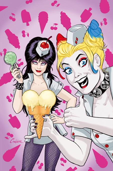 Weekly Pull list - HARLEY QUINN X ELVIRA #2 CVR P INC 1:20 AMANDA CONNER ICE CREAM FOIL VIRGIN VAR
