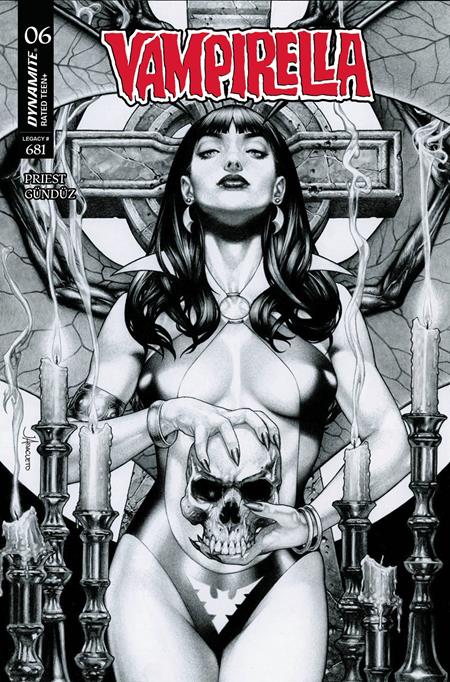 Weekly Pull list - VAMPIRELLA (2025) #6 CVR J INC 1:15 JAY ANACLETO B&W VAR