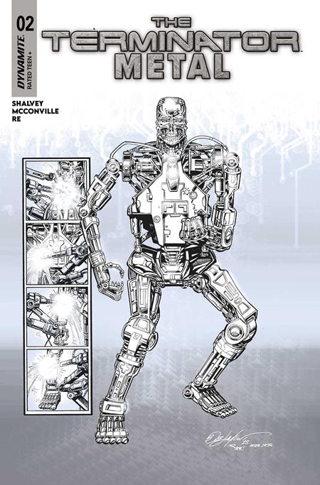 Weekly Pull list - TERMINATOR METAL #2 CVR J INC 1:5 BOB LAYTON LINE ART FOC BONUS VAR