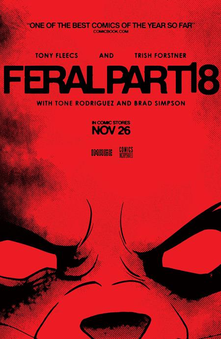  SEP251039 | FERAL @18 CVR B TONY FLEECS & TRISH FORSTNER MOVIE POSTER HOMAGE VAR PRE ORDER/ÖN SİPARİŞ [SEP25] | IMAGE  