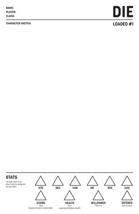 Weekly Pull list - DIE LOADED #1 CVR D BLANK SKETCH VAR (MR)