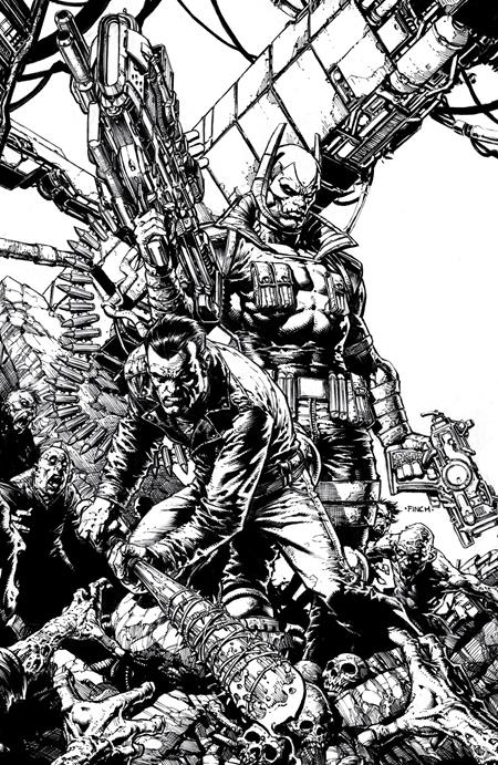 WALKING DEAD DELUXE #124 CVR E DAVID FINCH YOUNGBLOOD TEAM UP B&W VIRGIN VAR (MR)