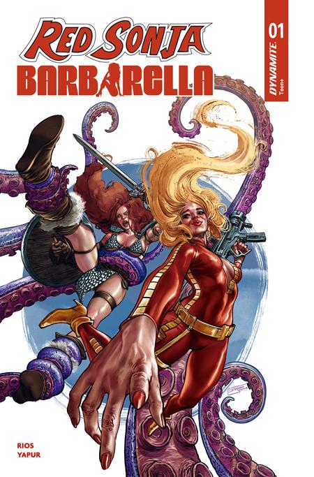 RED SONJA BARBARELLA #1 CVR N INC 1:10 DIEGO YAPUR FOIL VAR