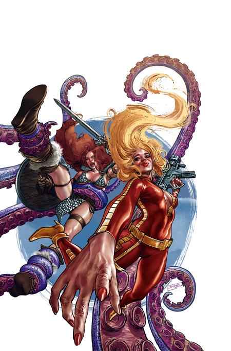RED SONJA BARBARELLA #1 CVR O INC 1:15 DIEGO YAPUR FOIL VIRGIN VAR