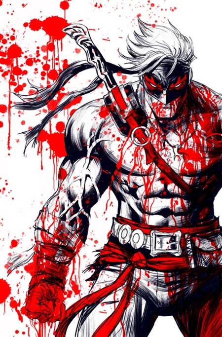 FINAL BOSS #1 BLACK WHITE AND BLOOD REPRINT CVR E INC 1:50 TYLER KIRKHAM VIRGIN FOIL VAR (MR)