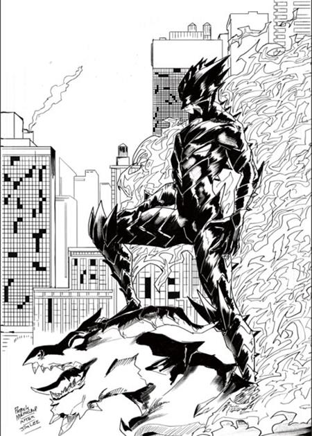 FIREBORN #6 CVR G INC 1:25 PATRICK MULHOLLAND B&W VIRGIN CARDSTOCK VAR
