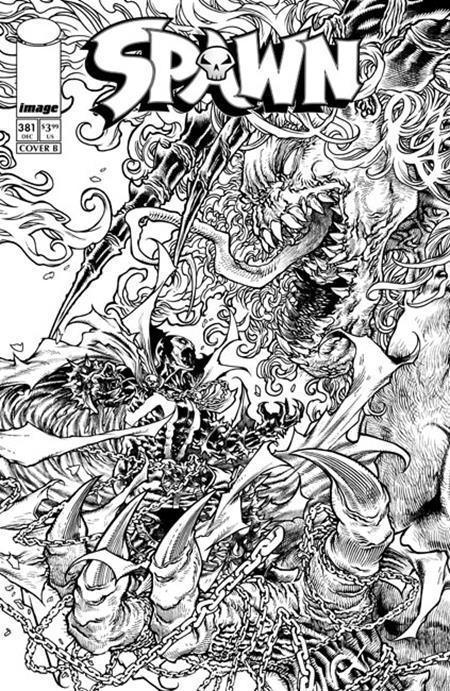  SEP200920261158 | SPAWN @381 CVR B HARVEY TOLIBAO B&W VAR PRE ORDER/ÖN SİPARİŞ [SEP26] | IMAGE  