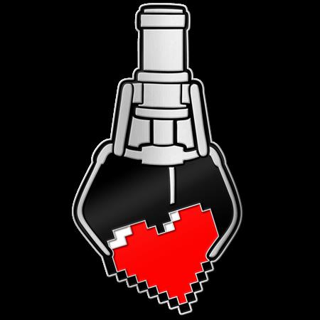 FP ORIGINAL GAMING HEART PRIZE ENAMEL PIN BADGE