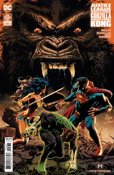 JUSTICE LEAGUE VS GODZILLA VS KONG #3 (OF 7) CVR C MIKE DEODATO JR CARD STOCK VAR