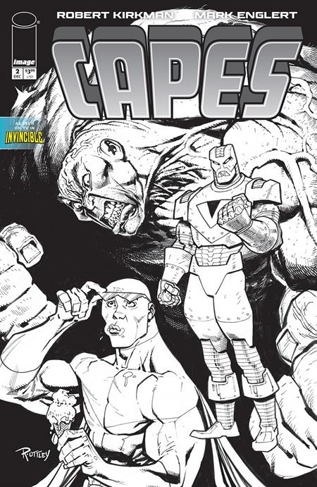 Weekly Pull list - INVINCIBLE UNIVERSE CAPES #2 CVR E INC 1:50 RYAN OTTLEY B&W VAR