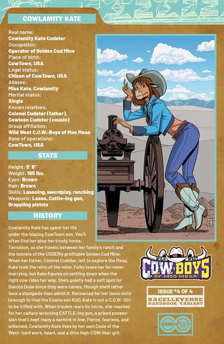 Weekly Pull list - WILD WEST COW-BOYS OF MOO MESA #4 (OF 4) CVR C AJ JOTHIKUMAR HANDBOOK VAR