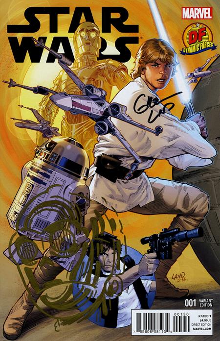  OCT201020261293 | DF STAR WARS @1 DF VARIANT SIGNED BY GREG LAND AND REMARKED BY KEN HAESER WITH A GOLDEN C3PO HEAD SKETCH PRE ORDER/ÖN SİPARİŞ [OCT26] | LUNAR  