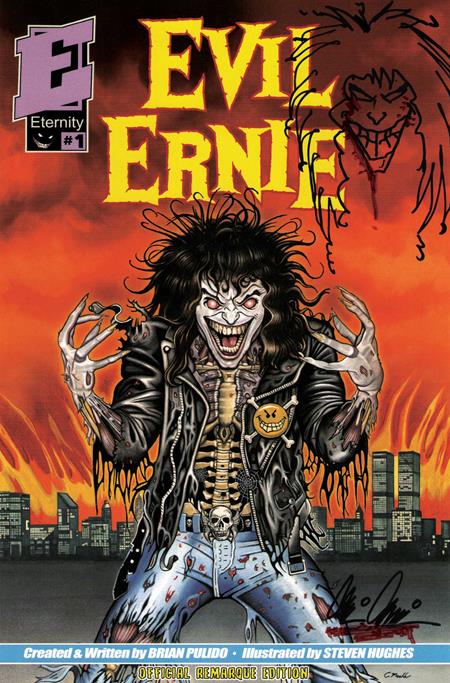 EVIL ERNIE #1 35TH ANNIVERSARY FACSIMILE EDITION CVR F ERIC MACHE REMARQUED BY BRIAN PULIDO VAR