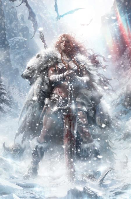  OCT201020261366 | RED SONJA SOLSTICE SPECIAL @1 (ONE SHOT) CVR E FRANCESCO MATTINA METAL PREMIUM VAR PRE ORDER/ÖN SİPARİŞ [OCT26] | LUNAR  