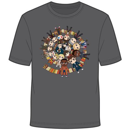 DOCTOR WHO KAWAII TITANS DOCTORS SCARF VORTEX BY KELLY YATES T-SHIRT XXXL
