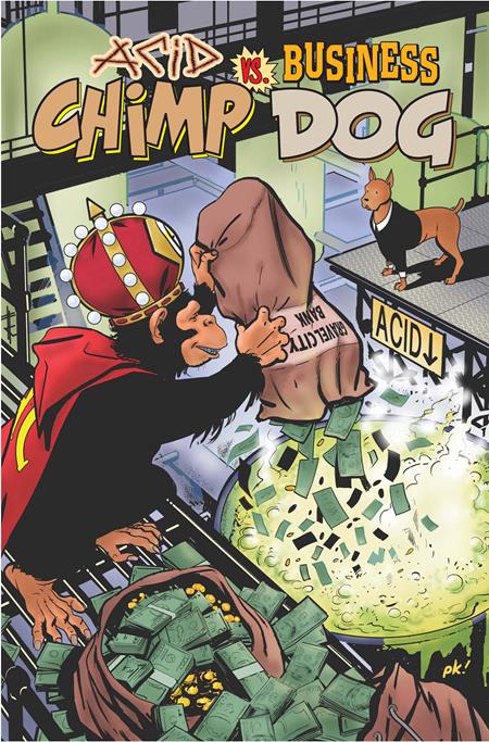 ACID CHIMP VS BUSINESS DOG #1 (ONE SHOT) CVR B 3 COPY PETER KRAUSE UNLOCK VAR (MR)