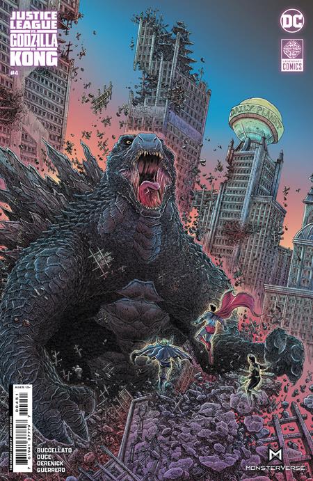JUSTICE LEAGUE VS GODZILLA VS KONG #4 (OF 7) CVR E INC 1:50 JAMES STOKOE CARD STOCK VAR