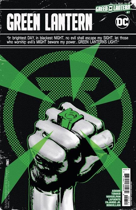 GREEN LANTERN #7 CVR D INC 1:50 JORGE FORNES CARD STOCK VAR
