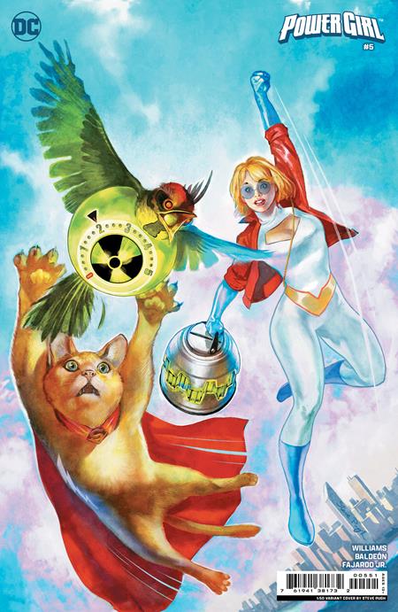 POWER GIRL #5 CVR E INC 1:50 STEVE PUGH CARD STOCK VAR