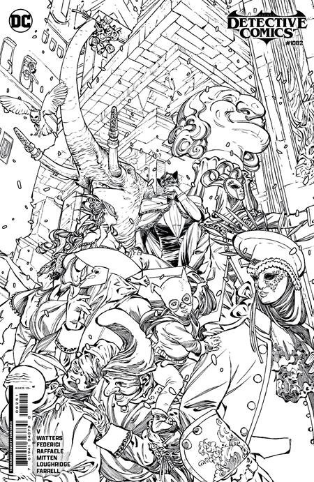 DETECTIVE COMICS #1082 CVR E INC 1:50 EVAN CAGLE B&W CARD STOCK VAR