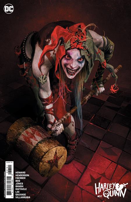 HARLEY QUINN #37 CVR D INC 1:50 SEBASTIAN FIUMARA CARD STOCK VAR