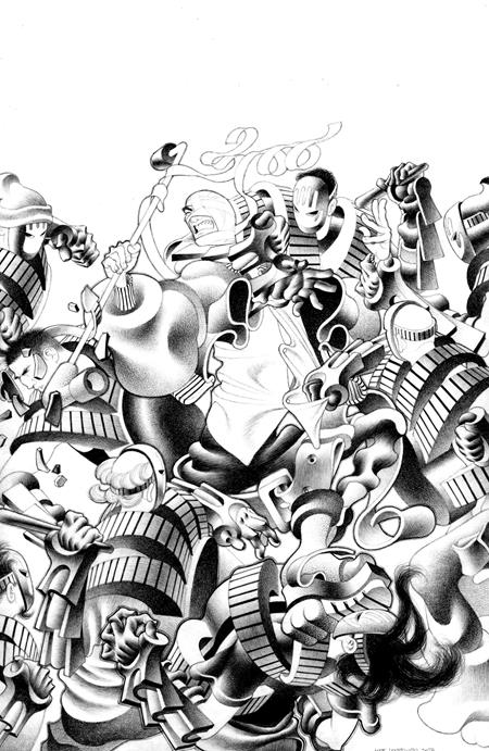 FACELESS AND THE FAMILY #4 (OF 4) CVR D INC 1:20 MATT LESNIEWSKI B&W VAR