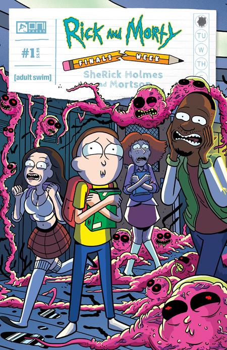 RICK AND MORTY PRESENTS FINALS WEEK SHERICK HOLMES AND MORTSON #1 (OF 5) CVR C INC 1:10 MARC ELLERBY INTERLOCKING COVER VAR (MR)