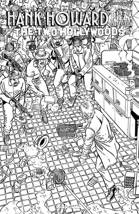 HANK HOWARD PIZZA DETECTIVE THE TWO HOLLYWOODS #2 (OF 2) CVR D INC 1:20 DAVID LAPHAM B&W VAR