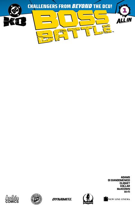 Weekly Pull list - DC K.O. BOSS BATTLE #1 (ONE SHOT) CVR H BLANK CARD STOCK VAR