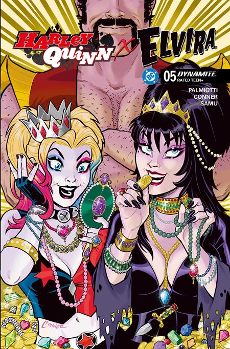 Weekly Pull list - HARLEY QUINN X ELVIRA #5 CVR H INC 1:10 AMANDA CONNER JEWELS VAR