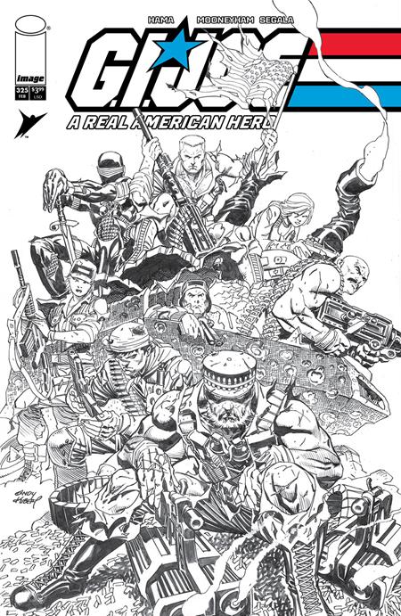 Weekly Pull list - GI JOE A REAL AMERICAN HERO #325 CVR B ANDY KUBERT B&W VAR