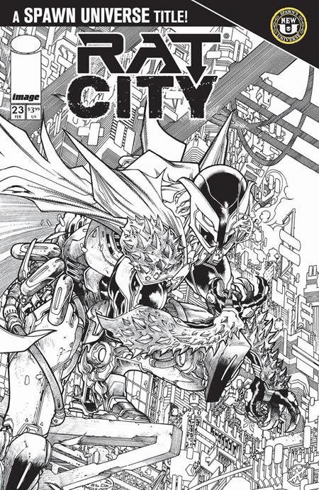 Weekly Pull list - SPAWN RAT CITY #23 CVR B HARVEY TOLIBAO B&W VAR